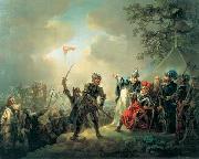 Christian August Lorentzen Dannebrog falling from the sky during the Battle of Lyndanisse Sweden oil painting artist